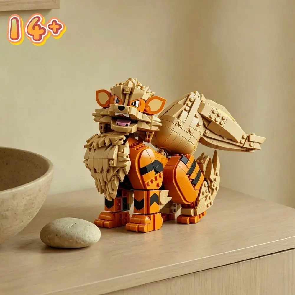 1190Pcs Realistic Flame Mane Creature Building Kit Assembly Ornament Educational Puzzle Toy For Adult Builder