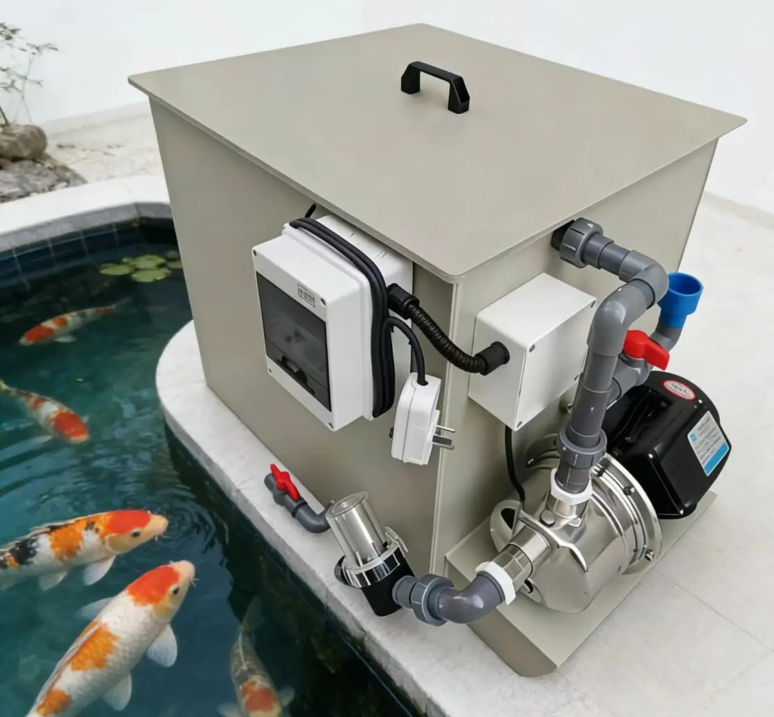 New automatic rotary drum microfilter backwash water circulation filtration system fish stool separation