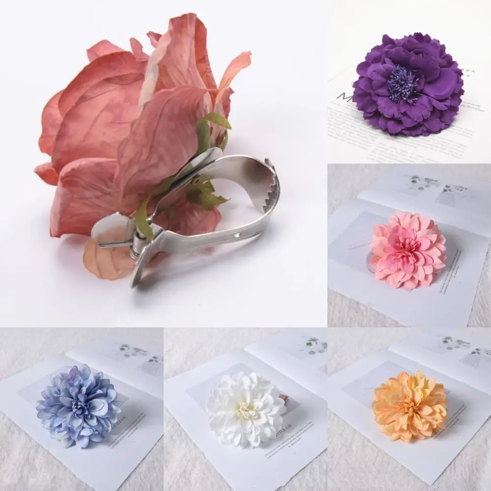 1Pcs Elegant Dahlia Curtain Clips Flower Tight Curtain Tieback Clip Creative Convenient Curtain Holders Home Decor