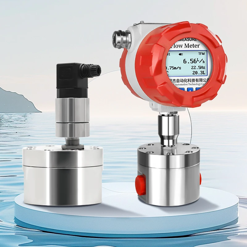 Medidor de flujo de engranaje con sensor de flujo pequeño de alta precisión, micromedidor de flujo de acero inoxidable para resinas de aceite, nitrógeno líquido de baja temperatura