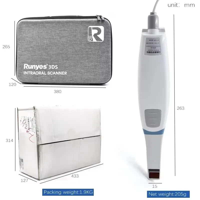 Good and new CE Quality Wholesale Price Runyes V3 Pro Intraoral Scanner Wireless 3DS Real Color Digital Impression 25mm Depth