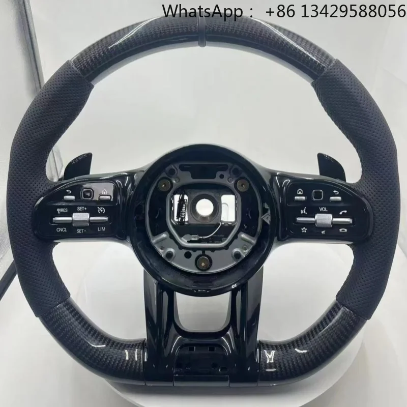 Customized for Mercedes Benz Steering Wheel AMG W204 W166 W205 W212 C300 W213 W177 W211 W118 W447 W203 W164 Carbon Fiber Leather