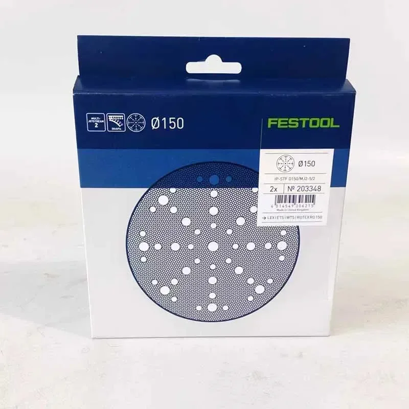 FESTOOL لوحة اتصال فائقة النعومة على الأرض الجافة 150 مللي متر 203348 لوحة طحن مستديرة وسادة حماية مادة إسفنجية ورق الصنفرة