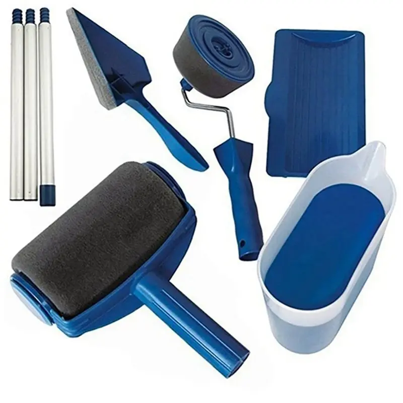 AB33-12Pc Multifunctional Paint Roller Corner Brush Handle Tools Wall Painting Roll DIY Household Operate Painting Brushes