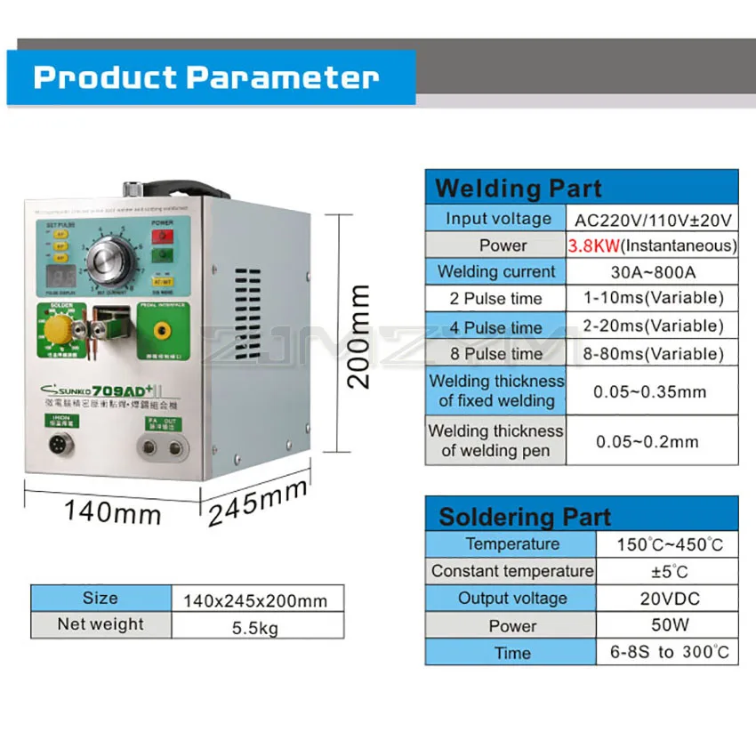 709AD + 18650 lithium-batterie spot schweißer induktion automatische high power spot schweißen maschine 3,2 KW spot schweißer Batterie schweißer