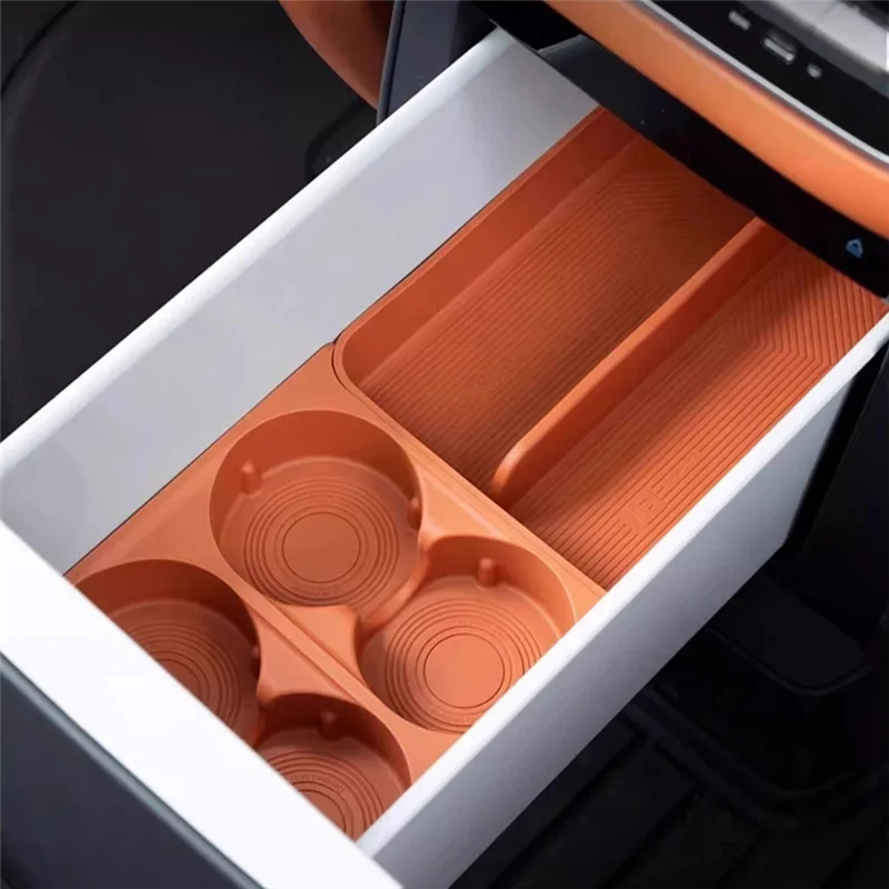 

A77Q-Car Accessories Refrigerator Cup Holder Beverage Fixing Grid Silicone Pad For LIXIANG L9 L7 L8 2024