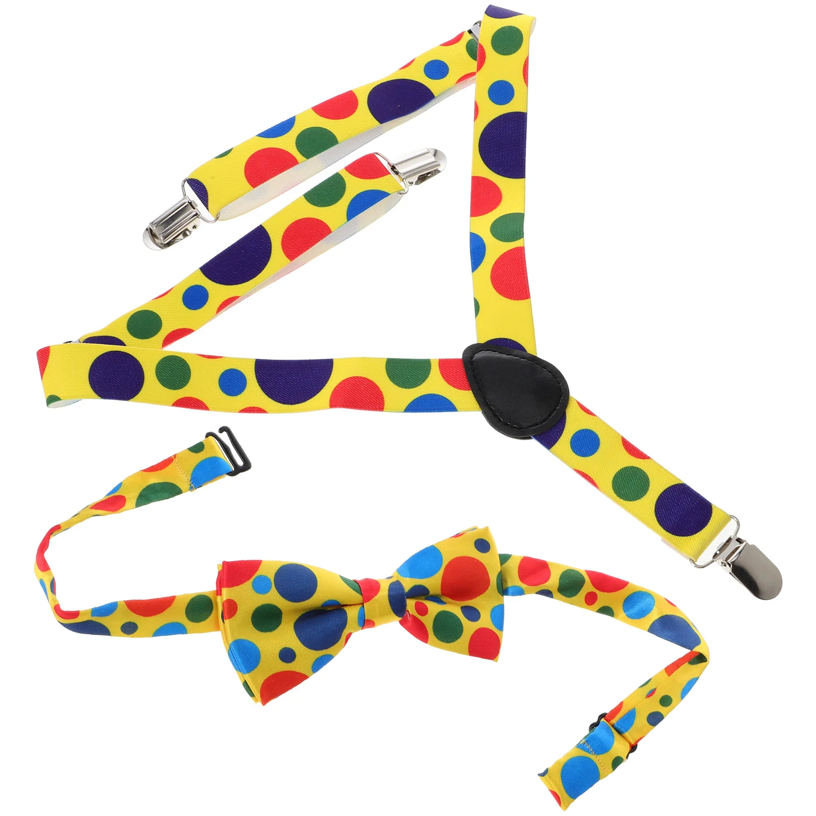 Dot Bow Tie Belt Kids Clown Toddler Suspender Colorful Cloth Kit Halloween Party Favors Work