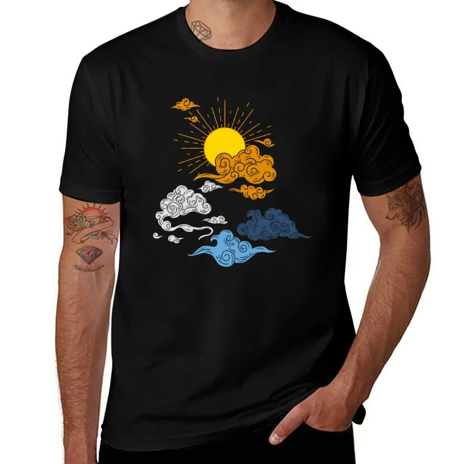 

Aro Ace Sun and Clouds. Aroace Pride T-Shirt blacks hippie clothes anime clothes graphic t shirts vintage t shirt men