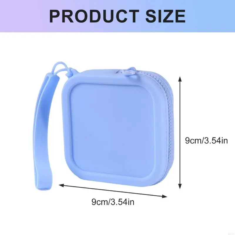 W89C Небольшой квадратный силиконовый кошелек для монет