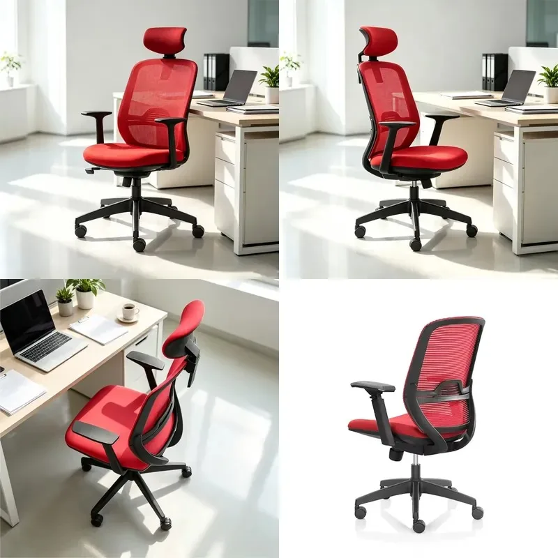 Ergonomic Mesh Office Chair High Back Swivel with Adjustable Lumbar Support 3D Headrest Executive Computer Desk Chair