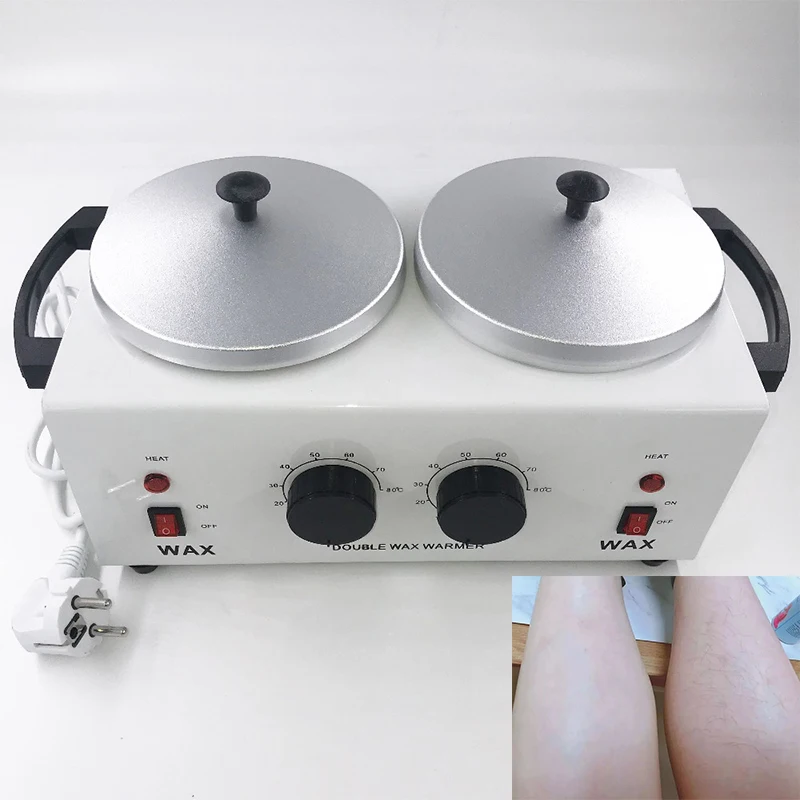 

220V/110V Double Headed Depilatory Wax Heater Melting Machine Paraffine Warmer Epilator Hair Removal Tool