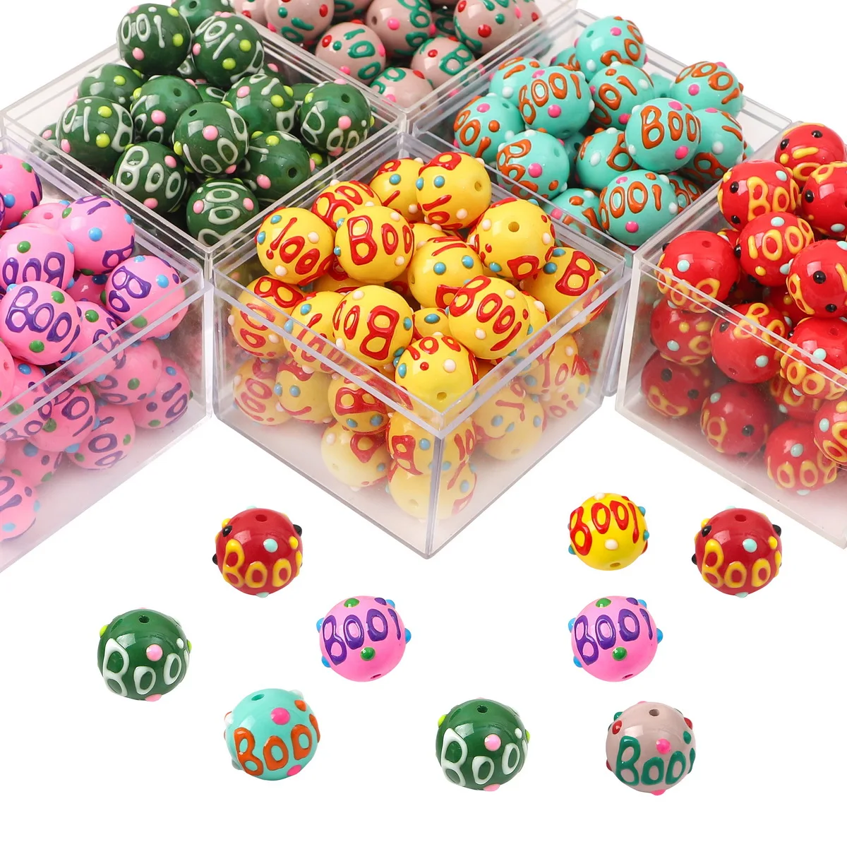 

Круглые бусины ручной росписи, 14 мм, 1 шт.