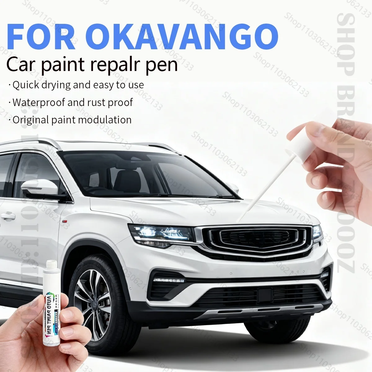 

Ручка для ремонта краски, средство для удаления царапин, автоаксессуары «сделай сам» для Geely Okavango 2020-2025 SX12, черный, белый, синий, серебристый