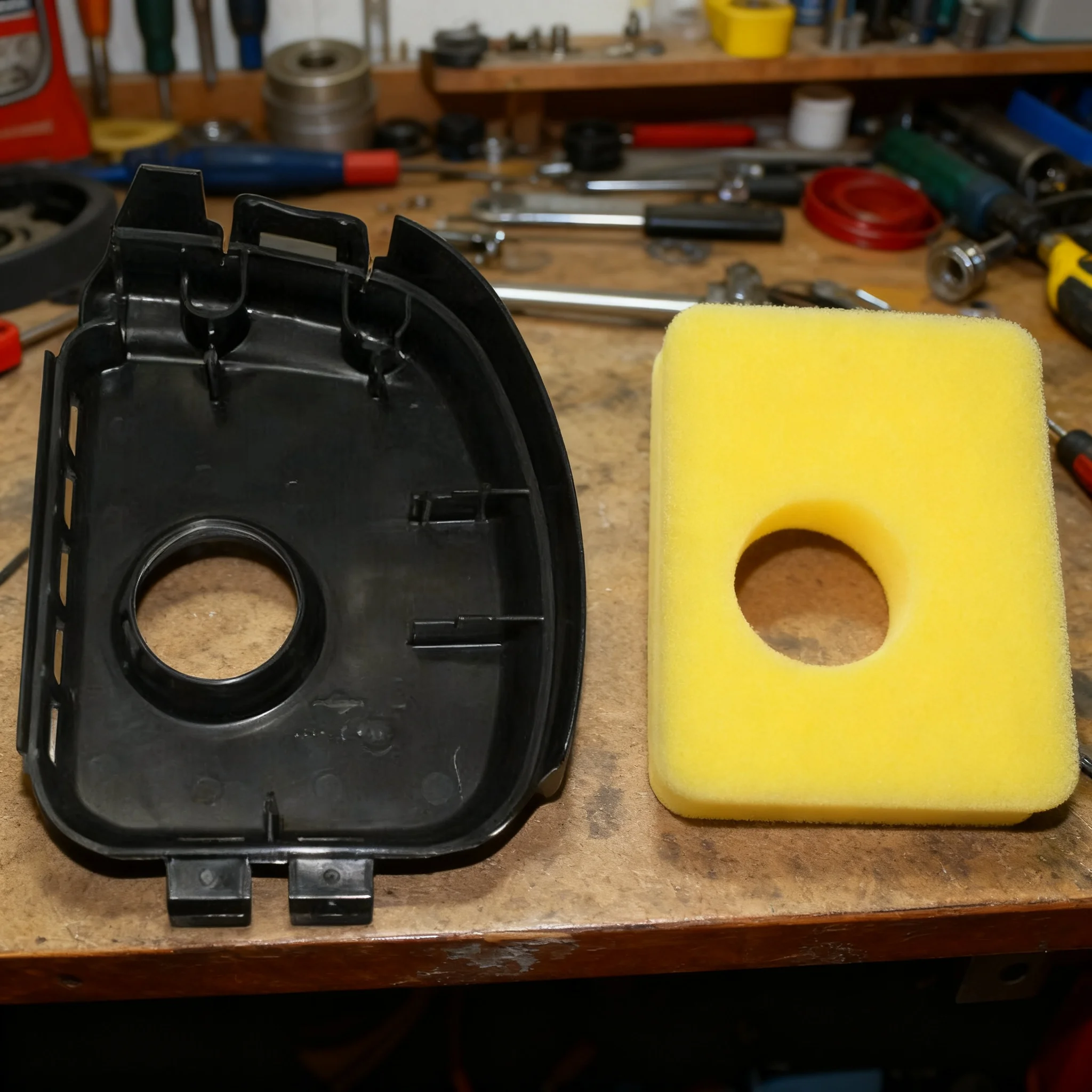595660 594281 799579 Air Filter Cover And Air Filter Foam Filter Carburetor Fits for Briggs Stratton Mower Filter Base Cover Kit