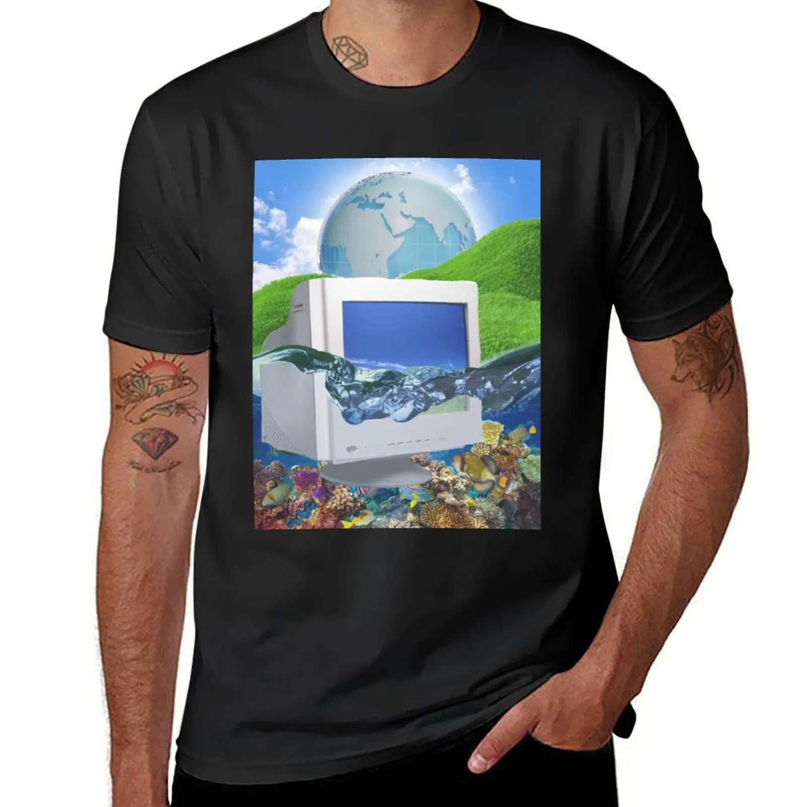 

Frutiger Aero 2 T-Shirt hippie clothes boys whites Short sleeve tee mens t shirt