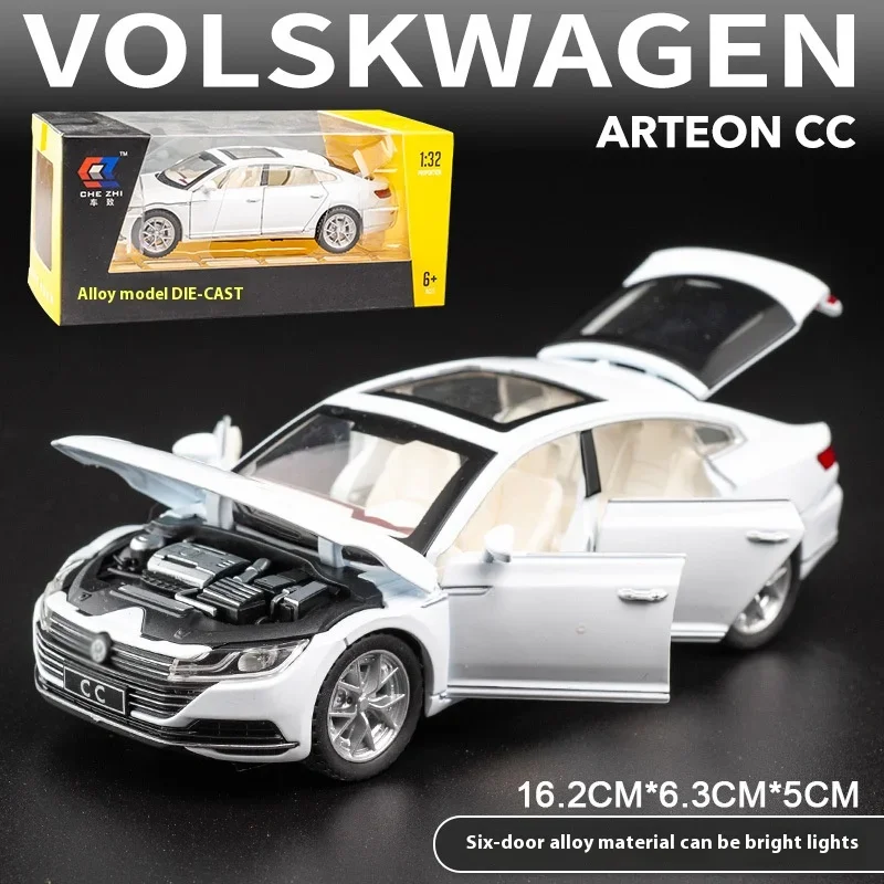 1:32 Volkswagen CC Alloy Toy Car Metal Die-casting Model Sound And Light Pull Back Toy Car Kids Gift Toys For Boys A132