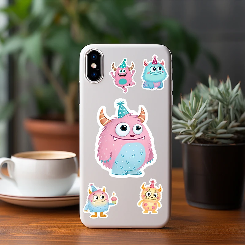 50PCS Cute Big-Eyed Monster Cartoon Stickers Waterproof Vinyl Decals Luggage Journal Skateboard Helmet Notebook Guitar Kids Toys view 4