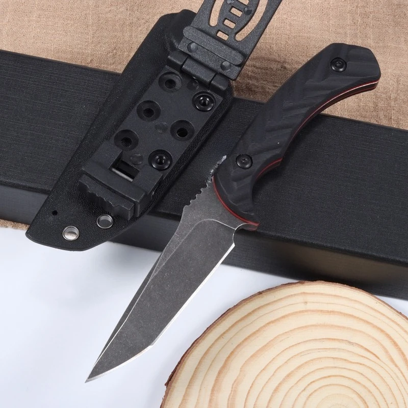 ストレートナイフ-g10-アウトドアレジャー登山狩猟自己防衛釣りポータブルトレッキングバーベキュー必須装備