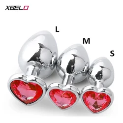 3 Size/set Metal Anal Plug Butt Plug Sex Toy Butt Toy For Women Men Couples Adult Game Masturbator Anal S/M/L Diamond Sex Shop