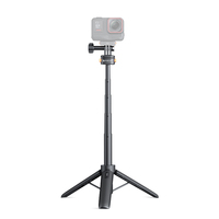PULUZ Mini Magnetic Quick Release Selfie Stick Tripod for Insta360 X3 X4/ Gopro HERO13 12 11 10 Black/ DJI Sport Cameras Tripod