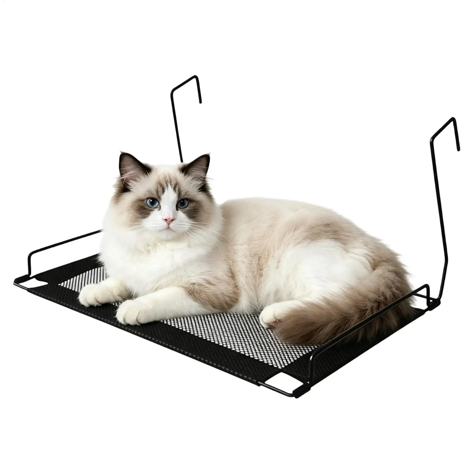 

Cat Hammock Breathable Mesh Foldable Mat Folding Indoor Cat Window Perch for Kitten Small Medium Large Breed Indoor Home Bedroom