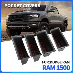 Car Front Door Handrail Sort Out Storage Box Auto Interior Accessories Silicone Anti-Slip Mat For Dodge Ram 1500 2019 2020 2021