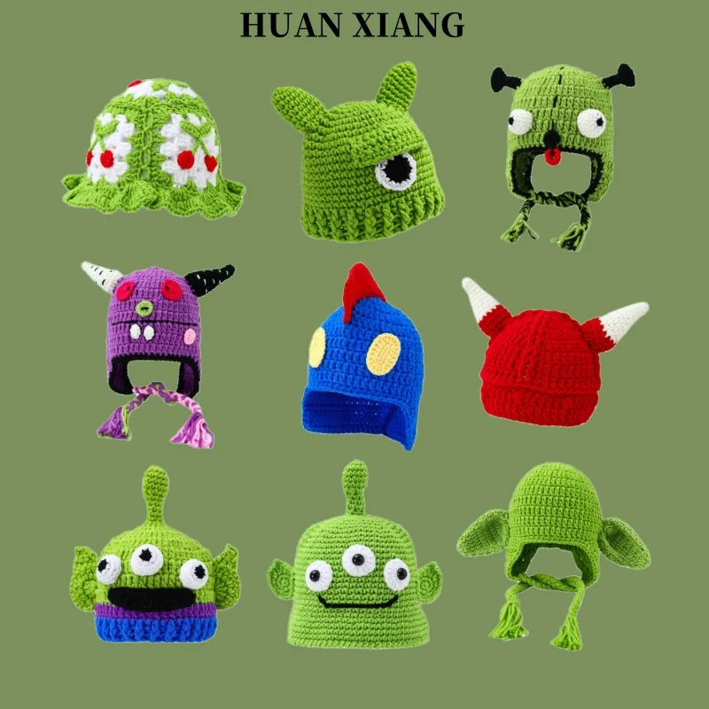 

Autumn Winter Children's Hat Thickened Plush Warm Knitted Hat for Boys and Girls with Pom-Pom and Ear Protection