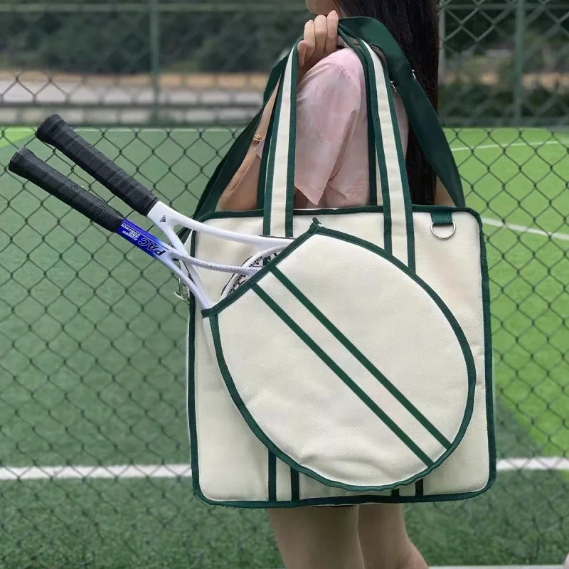 Large Waterproof Tennis Racket Bag Shoulder Backpack Pickleball Gear Sports Bag - Equipment Carrier for Racquet Storage