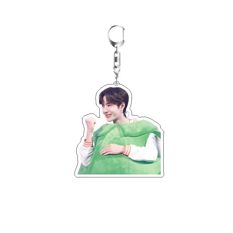 왕이보 키체인 아크릴 양면 고화질 펜던트, 스타 주변 펜던트, 베스트 프렌드 생일 선물, 기념품