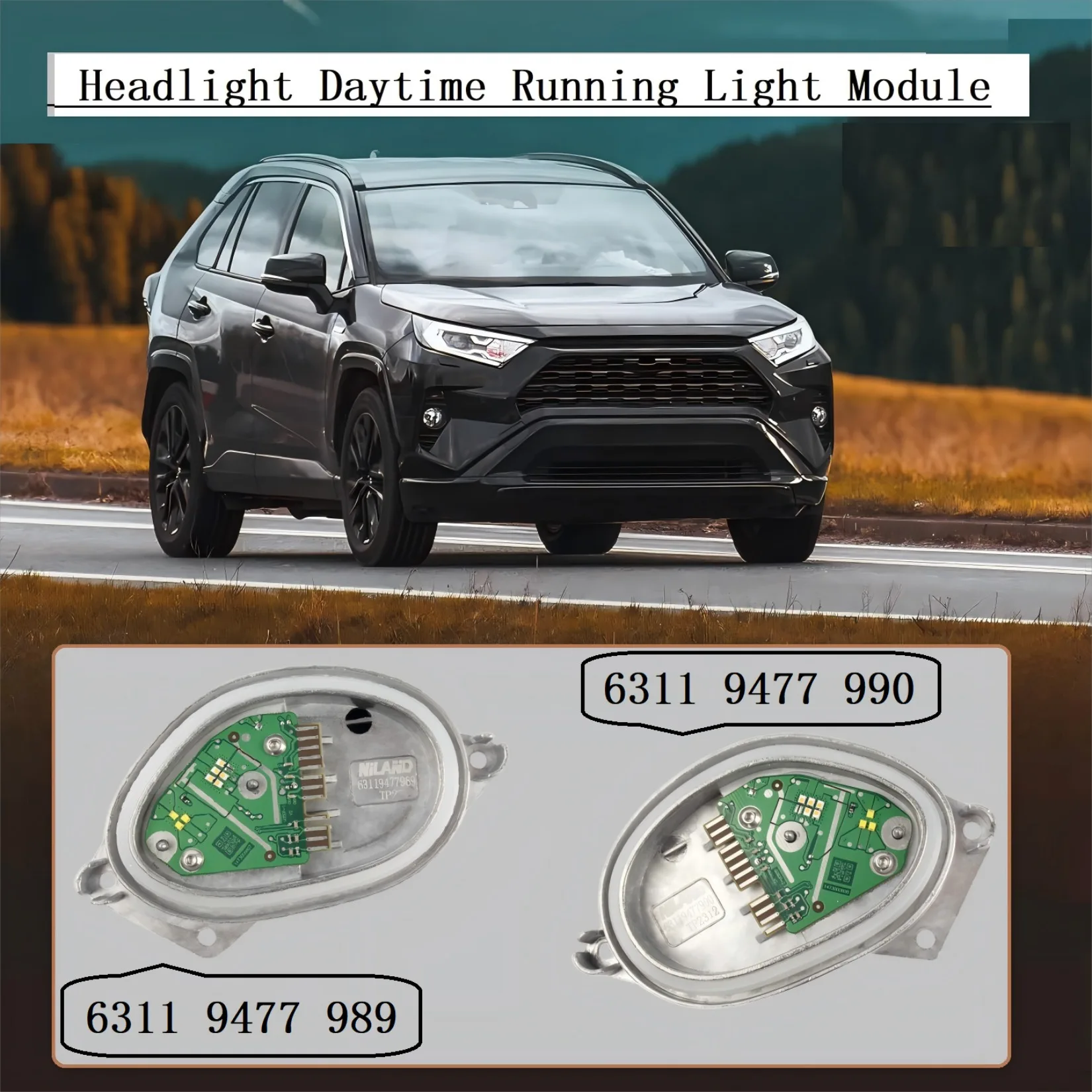 l-r-drl-キセノン-led-ヘッドライト-デイタイムランニングライトモジュール-bmw-2019-2022-x5-x6-g05-g06-用、oe対応--63119477989-63119477990