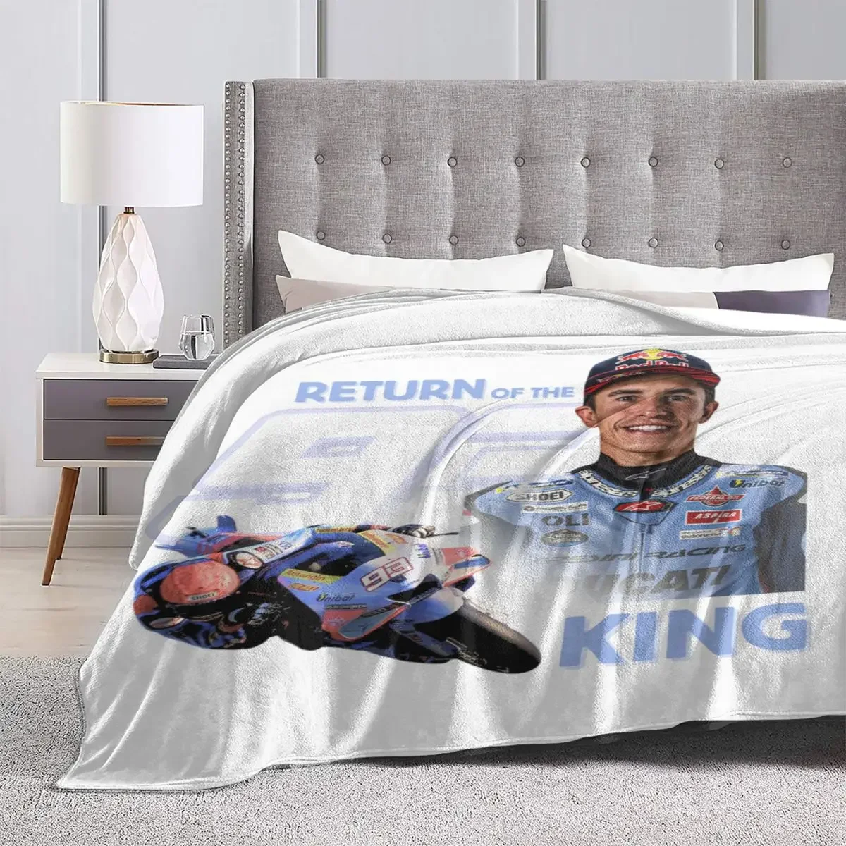 Flannel Blanket Quality Soft Warm Motorcycle Racer Athlete Glory Throw Blanket Winter Travel Chair Funny Bedspread