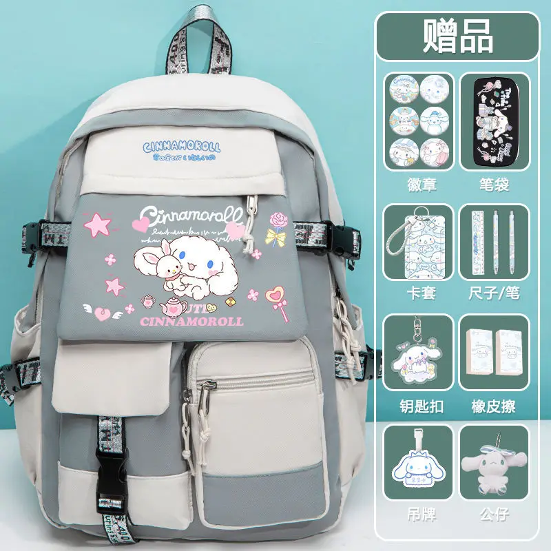 Sanrio New Cinnamoroll Babycinnamoroll Student Schoolbag Cute Cartoon Casual and Lightweight Large Capacity Backpack