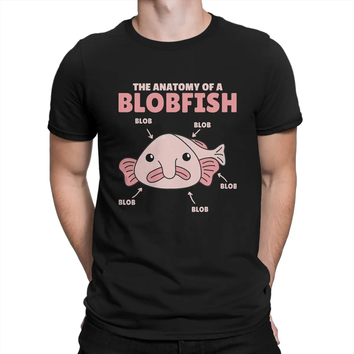 Blobfish Ugly Fish TShirt for Men Statement Anatomy Basic Summer Tee T Shirt Novelty New Design Loose