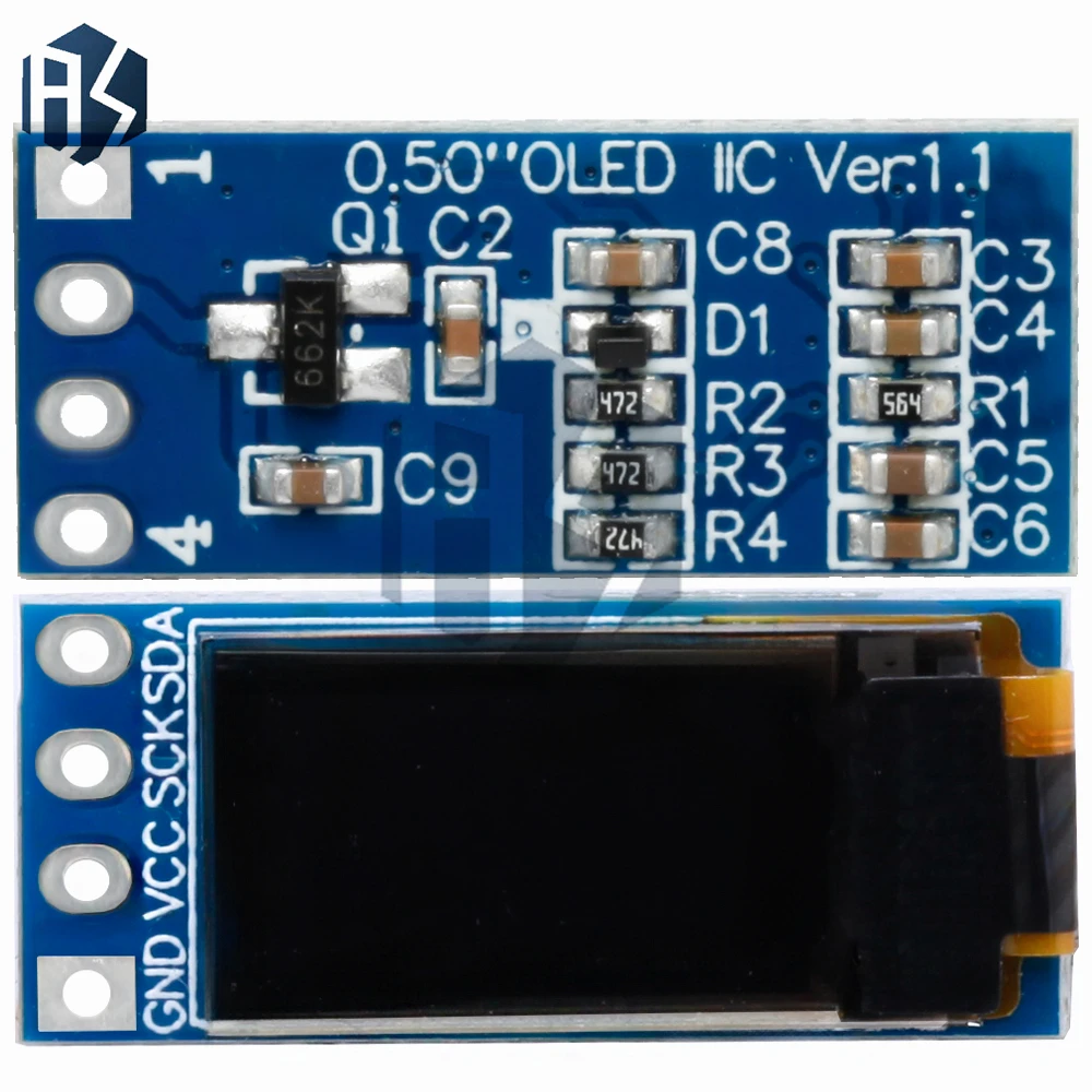 Módulo OLED monocromático CH1115 de 0,5 pulgadas: pantalla I2C de 48 × 88 píxeles: oración de retratos, Compatible con Arduino