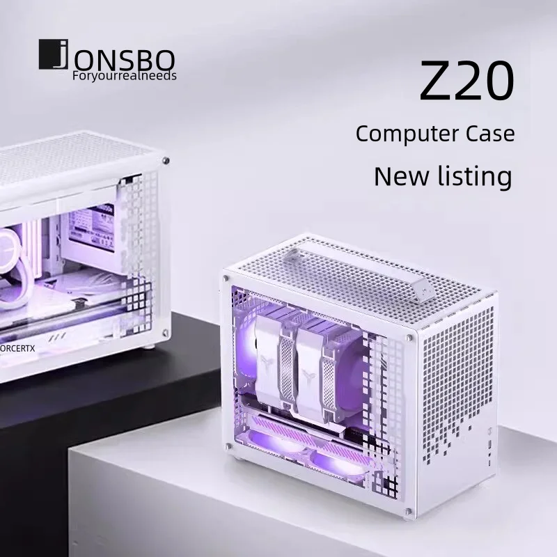 

Шасси JONSBO Z20 MATX Съемная ручка для переноски поддерживает видеокарту 36 см 240 Шасси источника питания ATX с водяным охлаждением