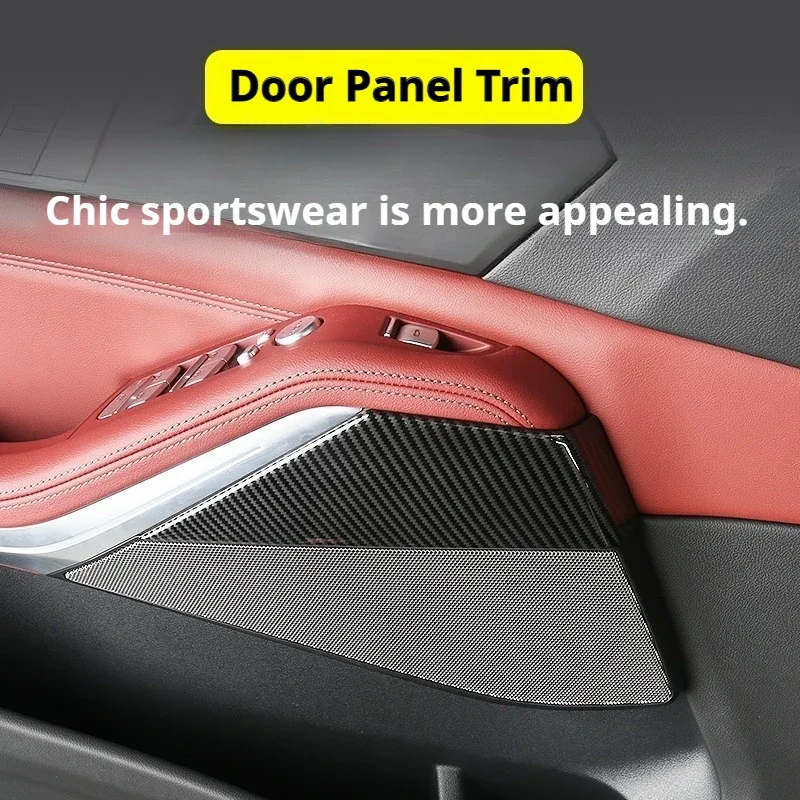 For BMW X5 G05 2019-2025Car Door panel wood grain ABS carbon fiber grain door decorative stickers interior modification stickers