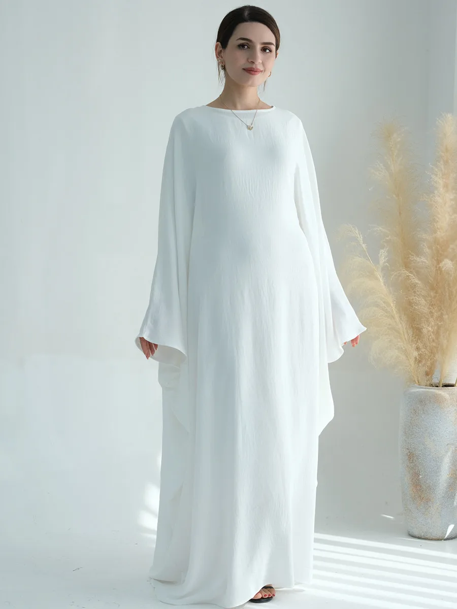 Abaya musulmana de Dubái para mujer, vestido Hijab de lujo liso y modesto, bata de Ramadán, caftán para mujer, vestidos largos de noche, ropa islámica jalabiya