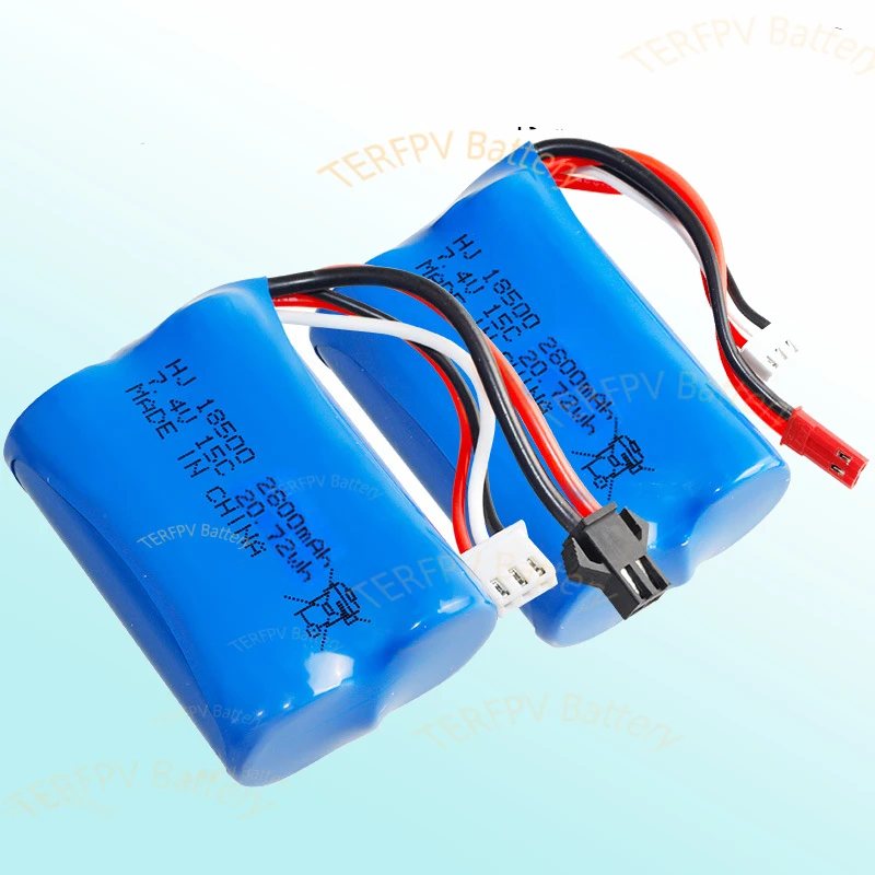 18500 Li-ion Battery 7.4v 2800mAh 15C For SG1601 SG1602 RC Cars 1/16 Truck 16889 16889A 16890 16890A 2S 7.4V 18500 Battery view 4