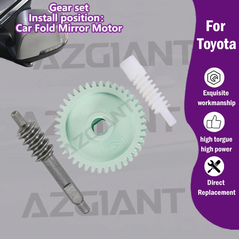 

5PCS AZGIANT Car Exterior side folding Mirrors motor interior 40T gear For Toyota Land Cruiser 4700/LC100/LC150/LC200/prado 2700