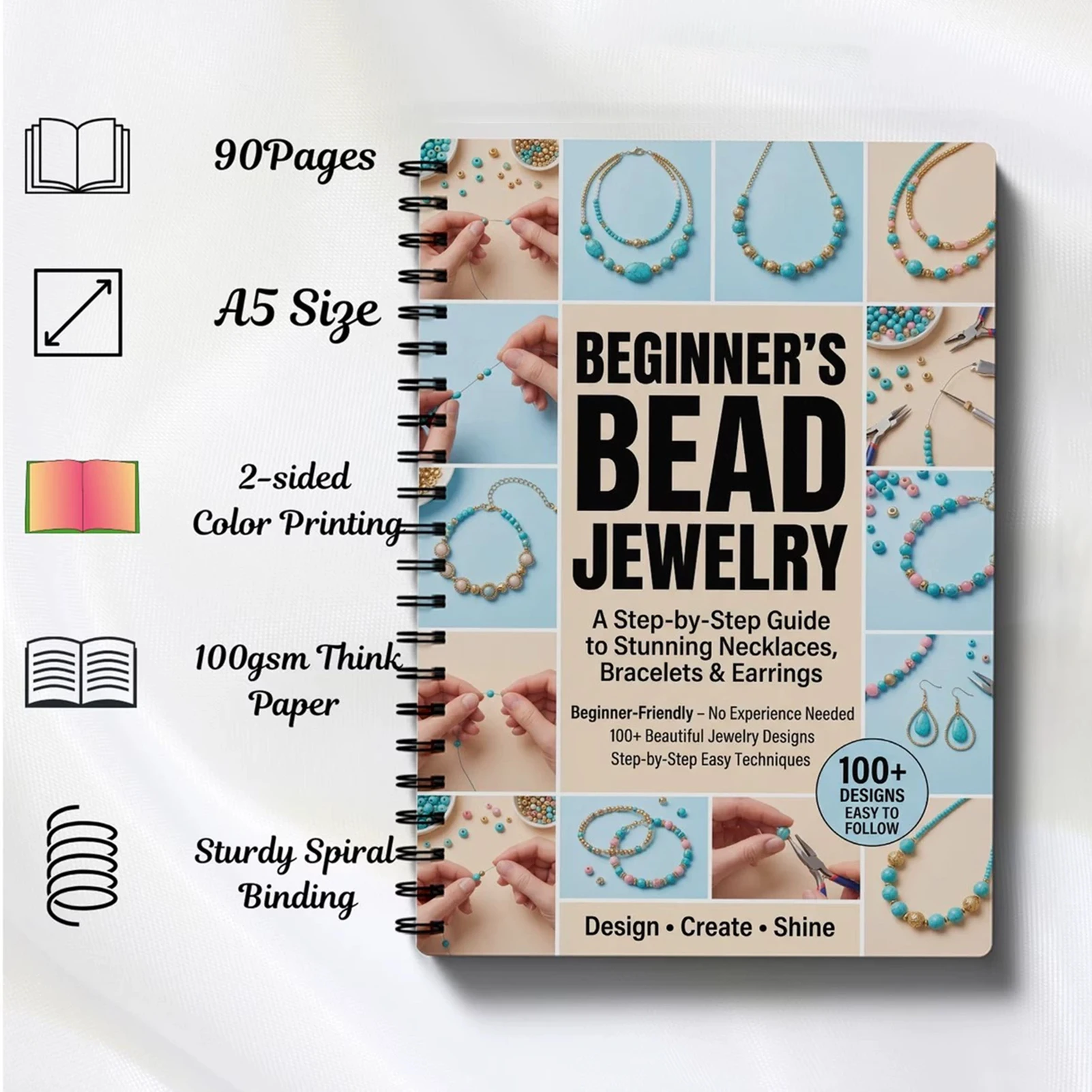 A5 Jewelry Design Scrapbook Creative Artistic Starter Kit For Beginners Diy Crafting Organizer Notebook Handmade Gift Idea