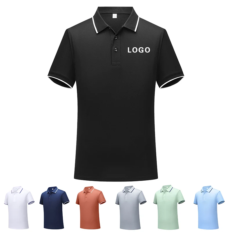 Summer Men Women Lapel POLO  Shirt Custom Patterned Embroidered Name Casual  And Perspirant Group Working Clothing