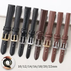 PU Leather Strap 10mm 12mm 14mm 16mm 18mm 20mm 22mm Vintage Cowhide Thin Watch Band Soft Sport Waterpoorf Universal Wristband