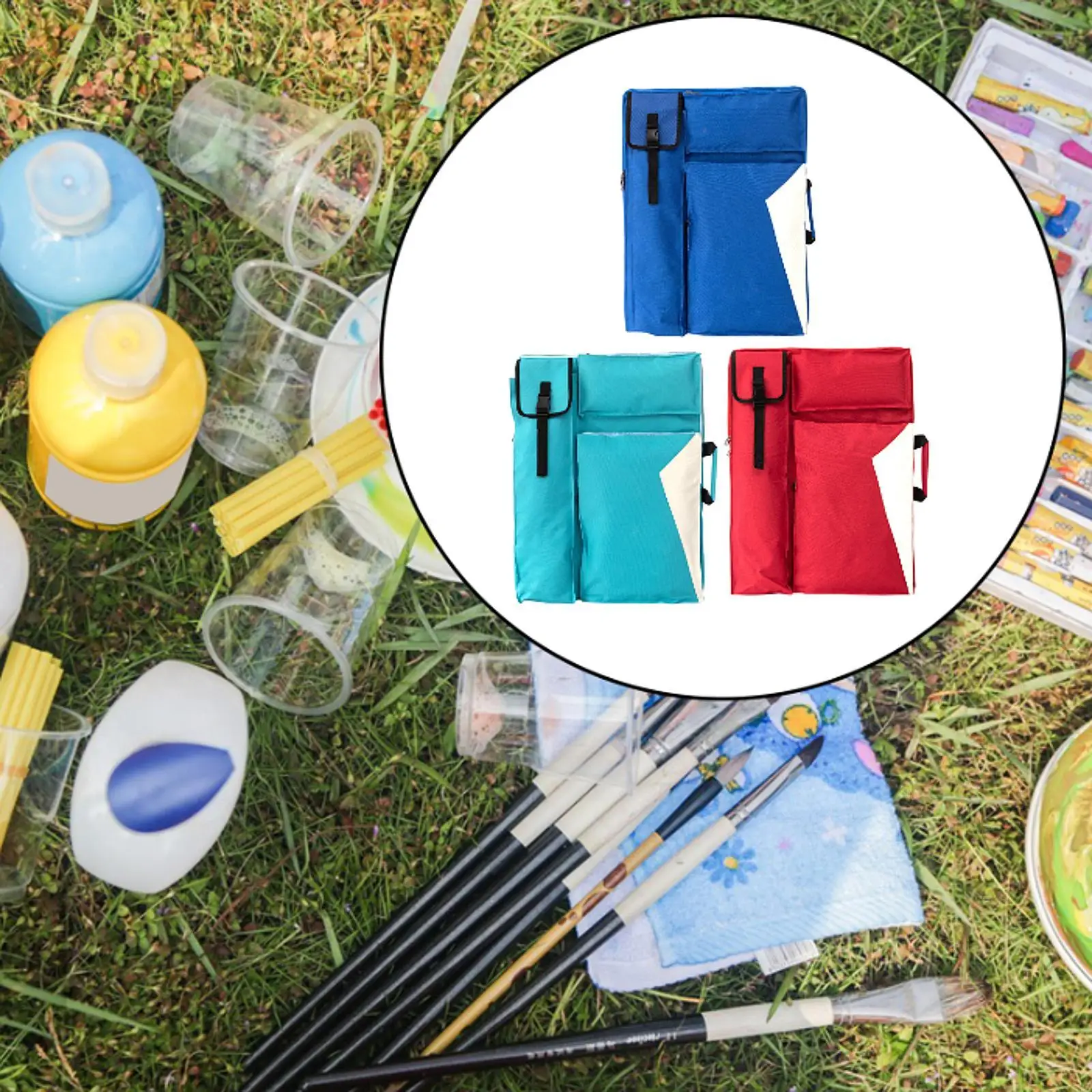 

Art Painting Bag Large Capacity Art Supplies Lightweight Sketchbook Bag for Palette Pencils Painting Brushes Traveling Outdoor