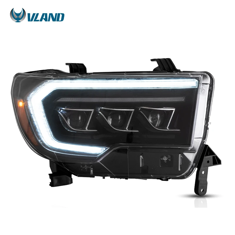 

VLAND Factory Full LED Headlights Animation DRL Car Head Light Front Lamp 2007-2013 for Toyota Tundra