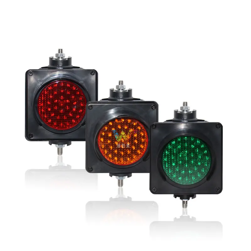 Parking Lots dc12v 24v 4 Inch Colored Lens Mini 100mm Red Yellow Green Color LED Traffic Signal Light