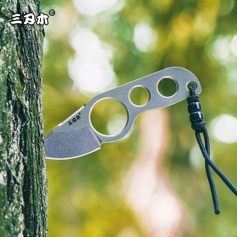 SANRENMU 4091 Mini 12C27 Blade Straight Knife Outdoor Camping Jungle Adventure Picnic Cut Fruits Survival EDC Hot Tool knives