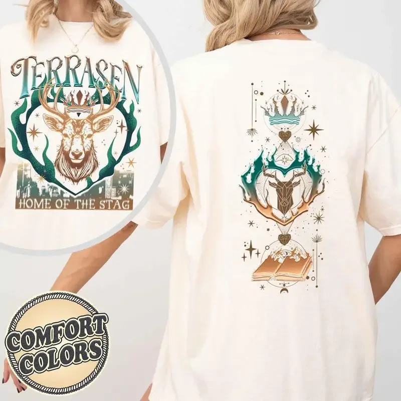 Terrasen Shirt, Throne Of Glass Aelin Galathynius Shirt, Rowan Whitethorn Dorian