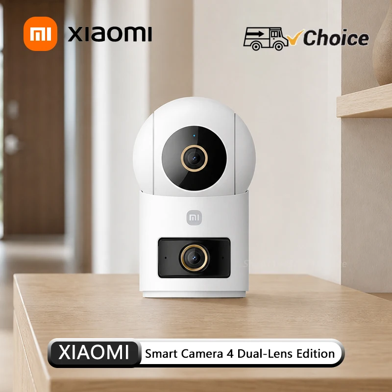 Caméra intelligente Xiaomi originale, édition à double objectif, deux caméras 5MP, qualité Ultra HD 3K, surveillance domestique, vision nocturne infrarouge