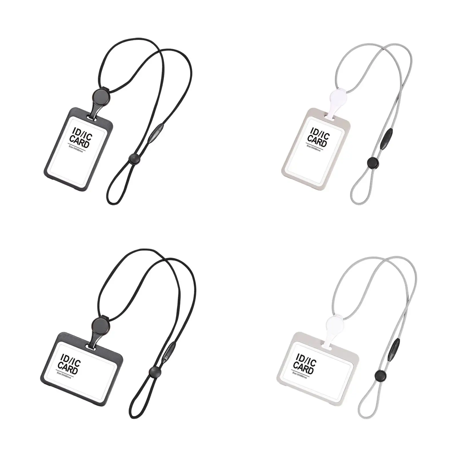 Nurse Badge Holder Stretchable Retractable Lanyard Double Sided Transparent Card Case for Medical Staff and Work Use