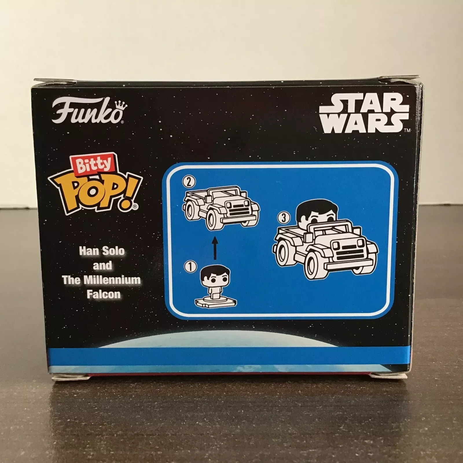 스타워즈 펀코 피규어 팝 라이드 한 솔로와 밀레니엄 팔콘 피규어 장난감 소장용 한정판 미니 입상